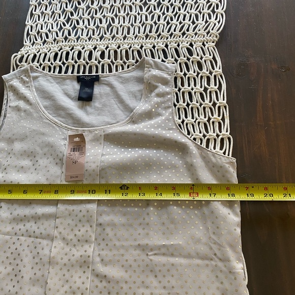 NWT Ann Taylor gold polka dot blouse - Picture 5 of 7